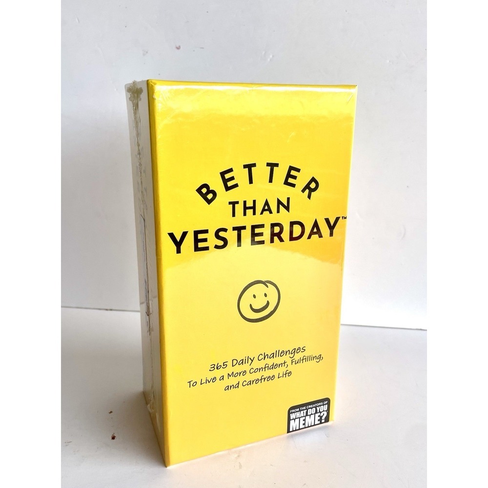 Better Than Yesterday 365 Daily Challenges Life Fullfilling Game Meme NEW Sealed